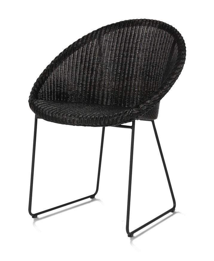 Fauteuil JOE de Vincent Sheppard, Piètement noir, Assise noire Fauteuil JOE de Vincent Sheppard, Piètement noir, Assise noire