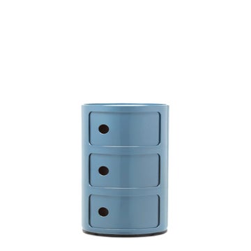 Meuble de rangement COMPONIBILI, 3 compartiments, Bleu clair