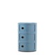 Meuble de rangement COMPONIBILI, 3 compartiments, Bleu clair