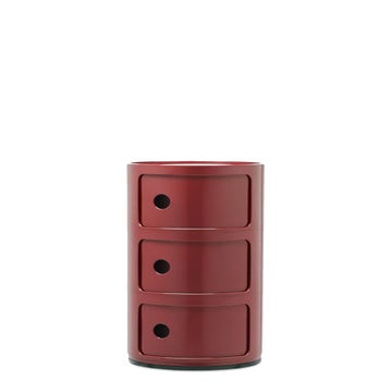 Meuble de rangement COMPONIBILI, 3 compartiments, Bordeaux