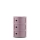Meuble de rangement COMPONIBILI, 3 compartiments, Mauve