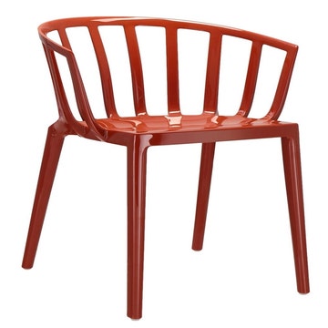 Chaise VENICE de Kartell, Rouge orangé