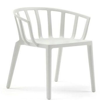 Chaise VENICE avec traitement Soft Touch de Kartell, Blanc opaque