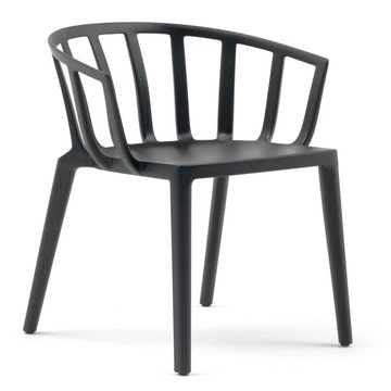 Chaise VENICE avec traitement Soft Touch de Kartell, Noir opaque