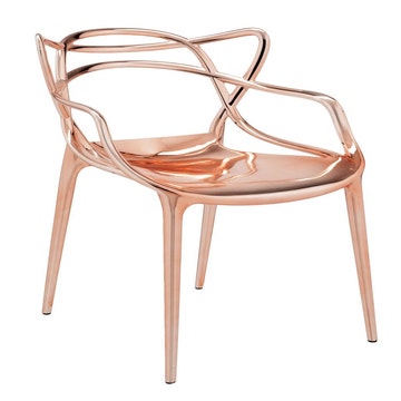 Chaise MASTERS métallisée de Kartell, Cuivre