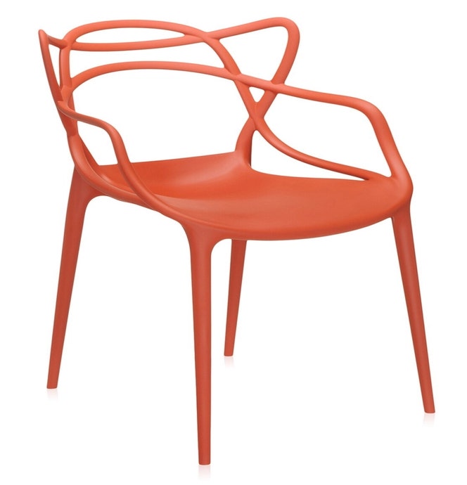 Chaise MASTERS de Kartell, Rouge orangé
