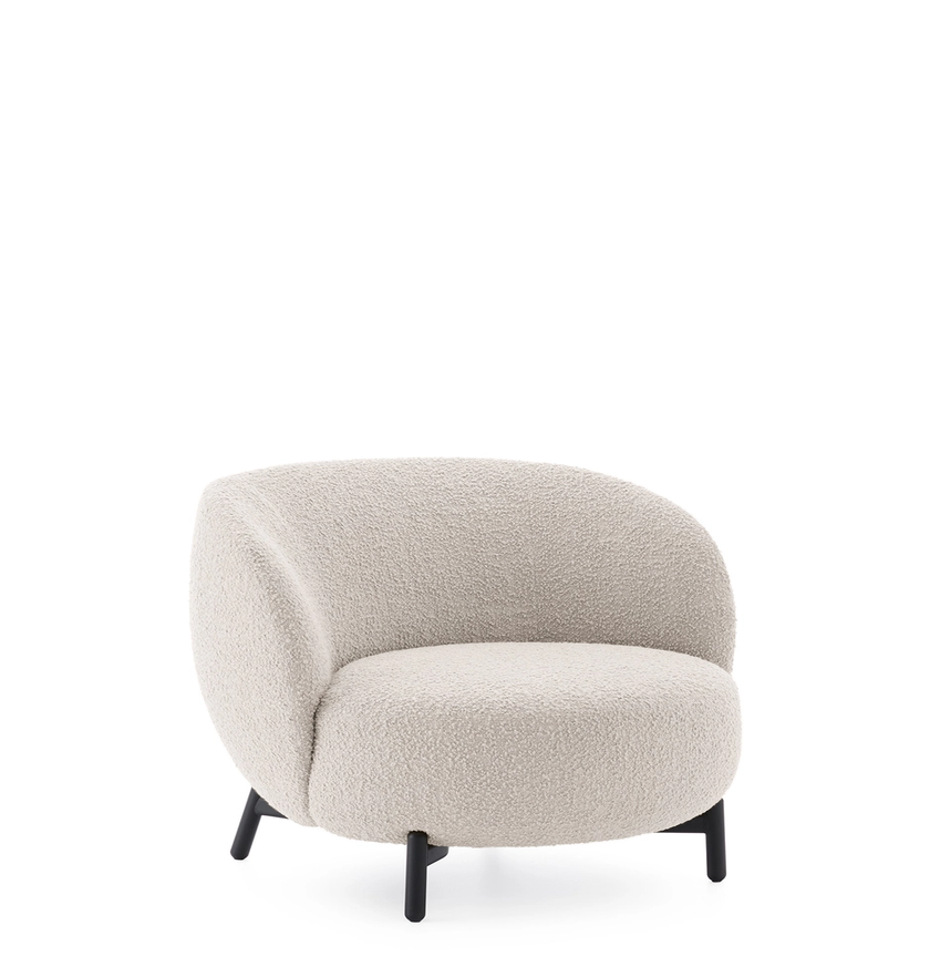 Fauteuil LUNAM de Kartell, Tissu Bouclé, Blanc