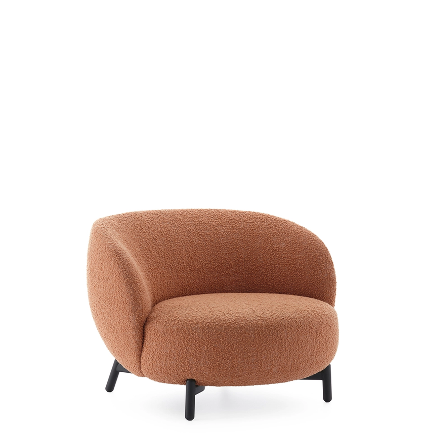 Fauteuil LUNAM de Kartell, Tissu Bouclé, Rose