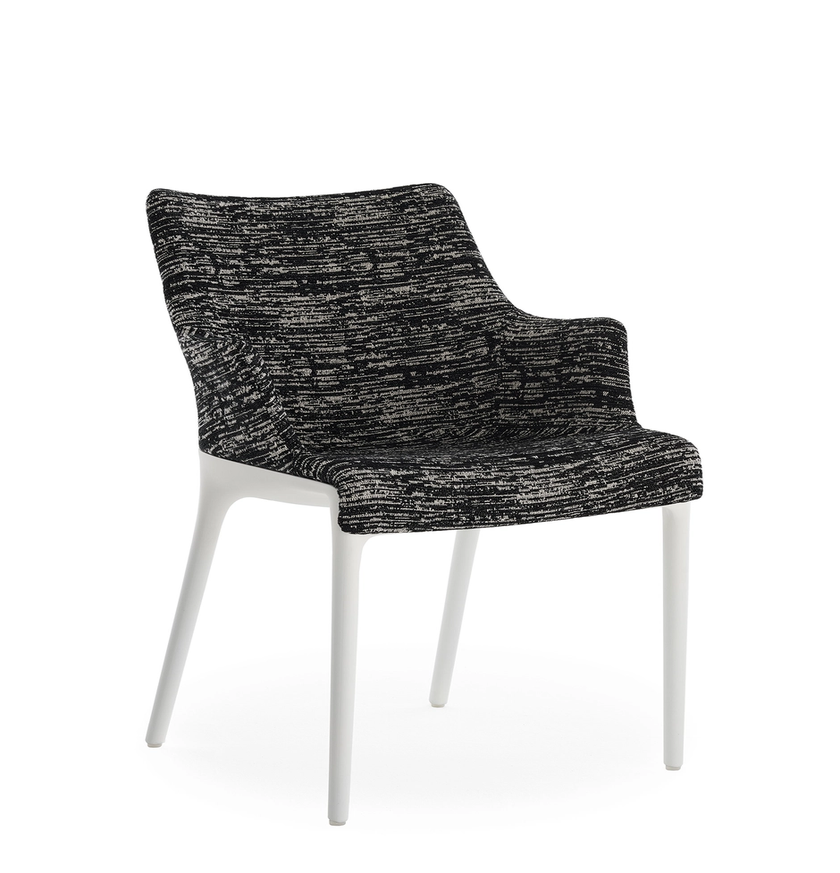 Fauteuil ELEGANZA NIA de Kartell, Structure blanche, Noir