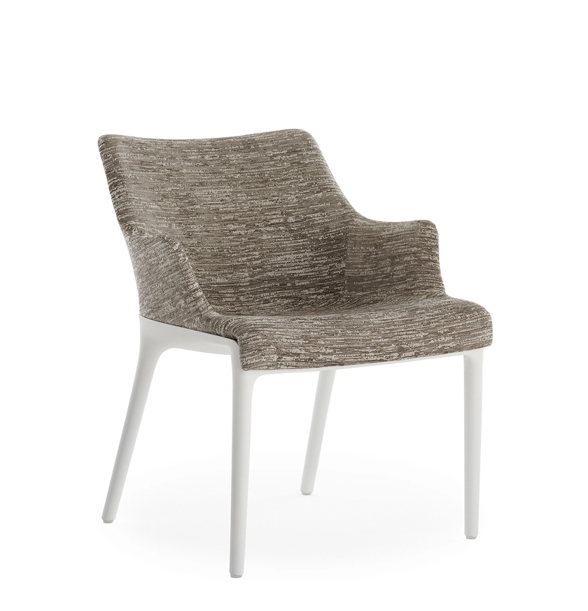 Fauteuil ELEGANZA NIA de Kartell, Structure blanche, Dove gris