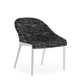 Fauteuil ELEGANZA ELA, Structure blanche, Noir