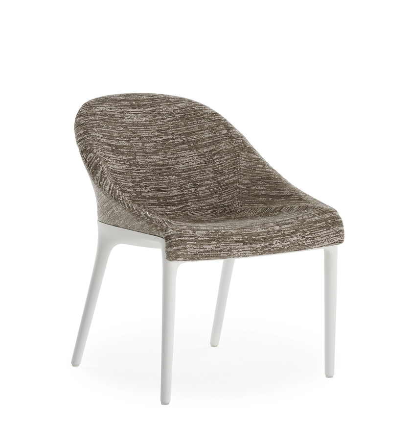 Fauteuil ELEGANZA ELA de Kartell, Structure blanche, Dove gris