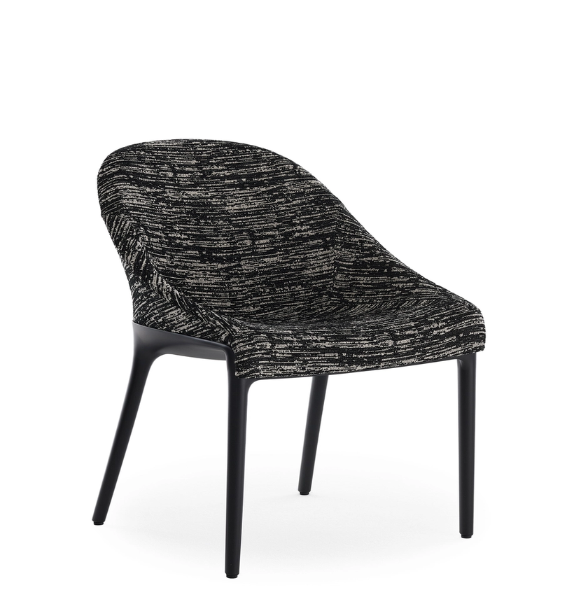 Fauteuil ELEGANZA ELA de Kartell, Structure noire, Noir