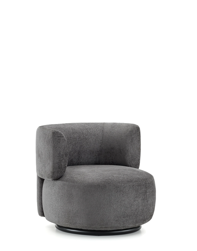 Fauteuil K-WAIT de Kartell, Tissu Chenillé, Gris Fauteuil K-WAIT de Kartell, Tissu Chenillé, Gris