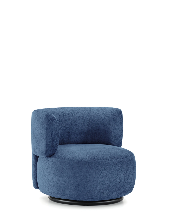 Fauteuil K-WAIT de Kartell, Tissu Chenillé, Bleu clair Fauteuil K-WAIT de Kartell, Tissu Chenillé, Bleu clair