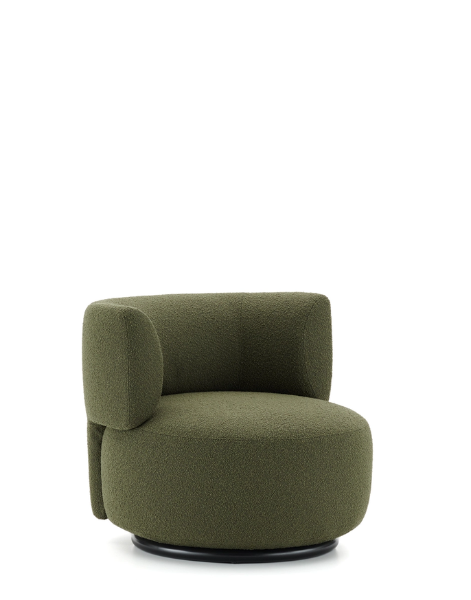 Fauteuil K-WAIT de Kartell, Tissu Bouclé, Vert Fauteuil K-WAIT de Kartell, Tissu Bouclé, Vert