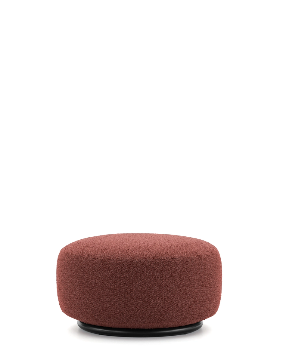 Pouf K-WAIT de Kartell, Tissu Bouclé, Rouge brique