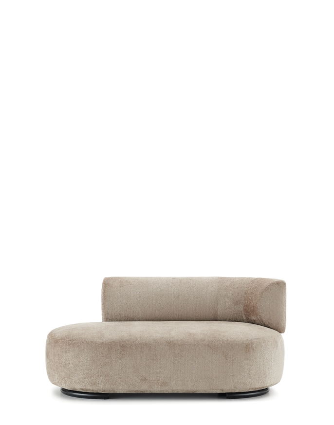Dormeuse / Méridienne K-WAIT de Kartell, Accoudoir à droite, Chenillé, Beige Dormeuse / Méridienne K-WAIT de Kartell, Accoudoir à droite, Chenillé, Beige