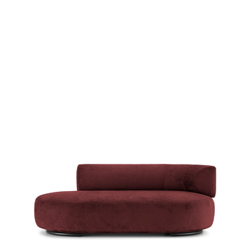 Dormeuse / Méridienne K-WAIT de Kartell, Accoudoir à droite, Chenillé, Bordeaux