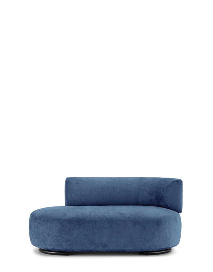 Dormeuse / Méridienne K-WAIT de Kartell, Accoudoir à droite, Chenillé, Bleu clair Dormeuse / Méridienne K-WAIT de Kartell, Accoudoir à droite, Chenillé, Bleu clair