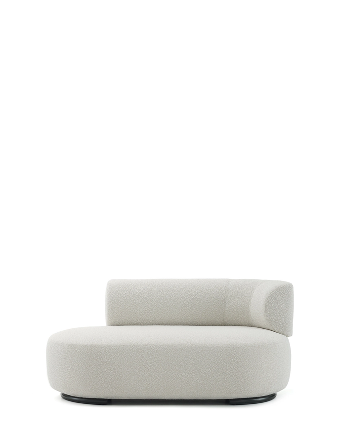 Dormeuse / Méridienne K-WAIT de Kartell, Accoudoir à droite, Bouclé, Écru Dormeuse / Méridienne K-WAIT de Kartell, Accoudoir à droite, Bouclé, Écru