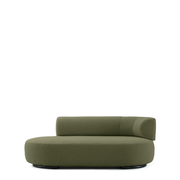 Dormeuse / Méridienne K-WAIT de Kartell, Accoudoir à droite, Bouclé, Vert