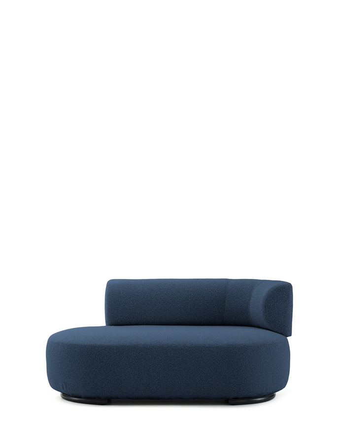 Dormeuse / Méridienne K-WAIT de Kartell, Accoudoir à droite, Bouclé, Bleu Dormeuse / Méridienne K-WAIT de Kartell, Accoudoir à droite, Bouclé, Bleu