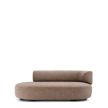 Dormeuse / Méridienne K-WAIT de Kartell, Accoudoir à droite, Texturé, Marron