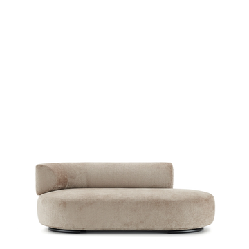 Dormeuse / Méridienne K-WAIT de Kartell, Accoudoir à gauche, Chenillé, Beige