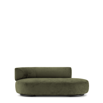 Dormeuse / Méridienne K-WAIT de Kartell, Accoudoir à gauche, Chenillé, Vert