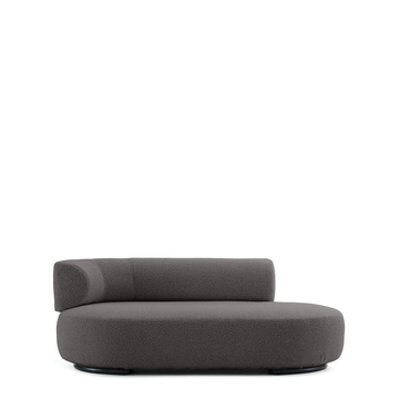 Dormeuse / Méridienne K-WAIT de Kartell, Accoudoir à gauche, Bouclé, Gris