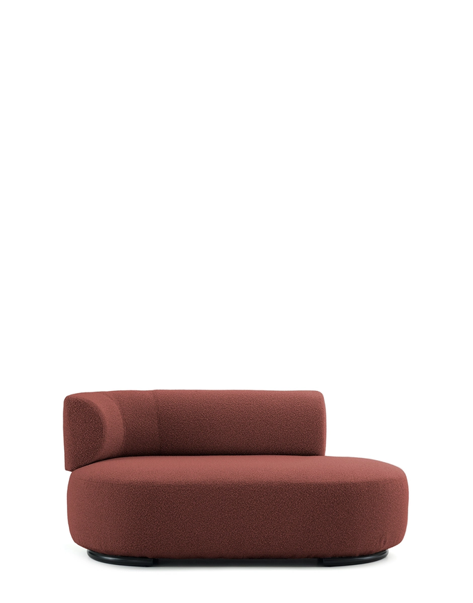 Dormeuse / Méridienne K-WAIT de Kartell, Accoudoir à gauche, Bouclé, Rouge brique Dormeuse / Méridienne K-WAIT de Kartell, Accoudoir à gauche, Bouclé, Rouge brique