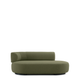 Dormeuse / Méridienne K-WAIT de Kartell, Accoudoir à gauche, Bouclé, Vert