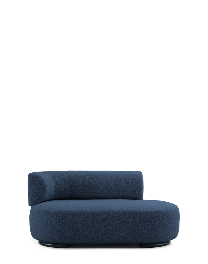 Dormeuse / Méridienne K-WAIT de Kartell, Accoudoir à gauche, Bouclé, Bleu Dormeuse / Méridienne K-WAIT de Kartell, Accoudoir à gauche, Bouclé, Bleu
