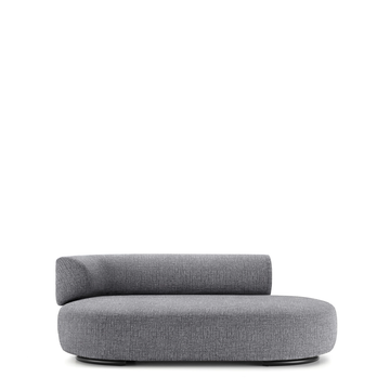 Dormeuse / Méridienne K-WAIT de Kartell, Accoudoir à gauche, Texturé, Bleu clair