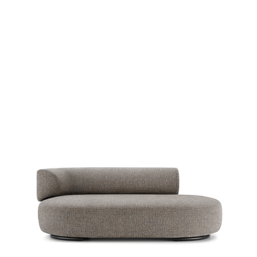 Dormeuse / Méridienne K-WAIT de Kartell, Accoudoir à gauche, Texturé, Gris