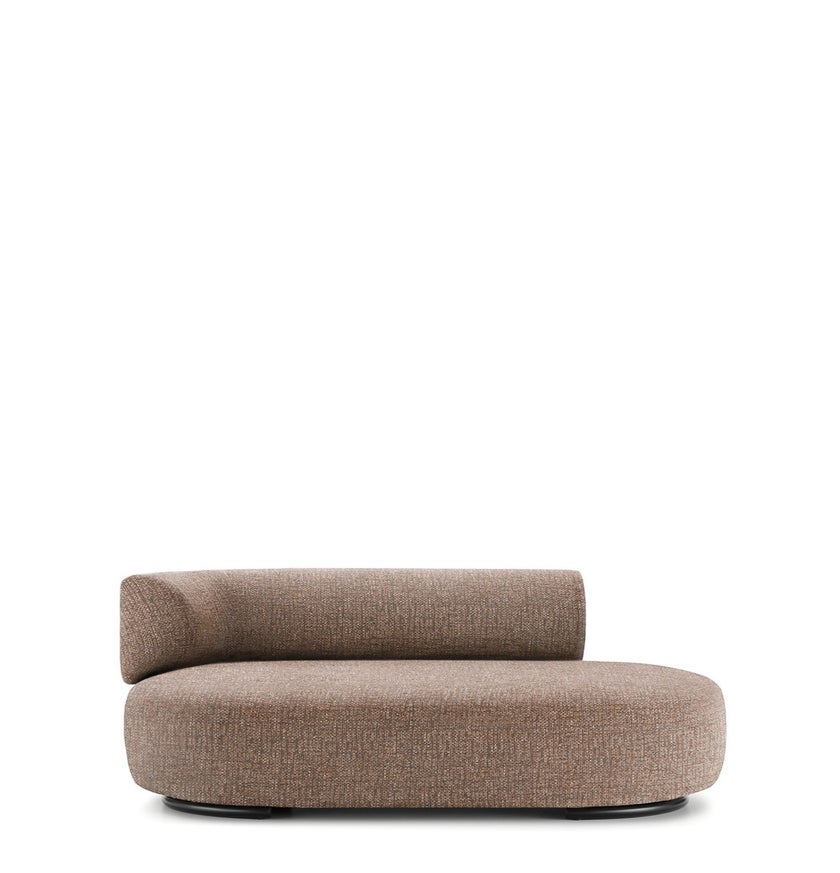 Dormeuse / Méridienne K-WAIT de Kartell, Accoudoir à gauche, Texturé, Marron