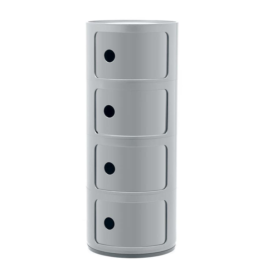 Meuble de rangement COMPONIBILI de Kartell, 4 éléments, Argent