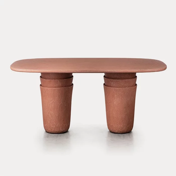 Table ovale extérieure KASANE de Gervasoni, L. 240, Terracotta