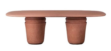 Table ovale extérieure KASANE de Gervasoni, L. 240, Terracotta Table ovale extérieure KASANE de Gervasoni, L. 240, Terracotta