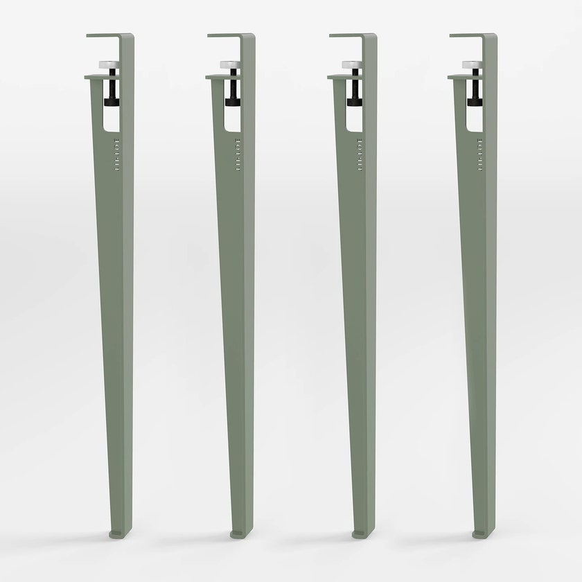 Kit de 4 pieds de table 75cm, Gris eucalyptus Kit de 4 pieds de table 75cm, Gris eucalyptus