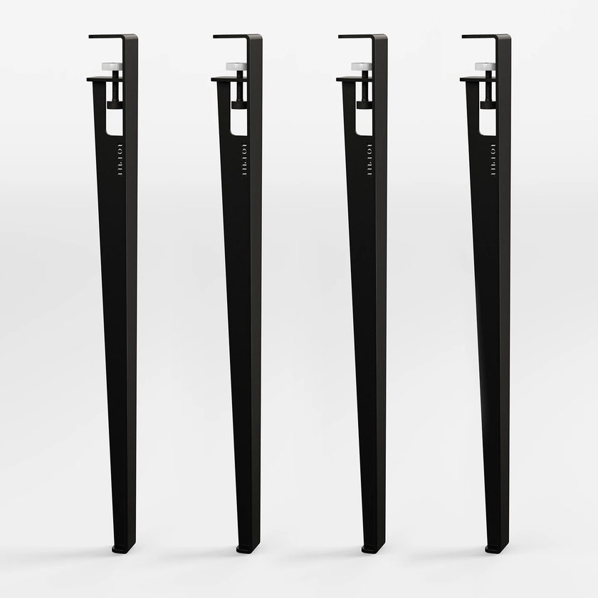 Kit de 4 pieds de table 75cm, Noir graphite Kit de 4 pieds de table 75cm, Noir graphite