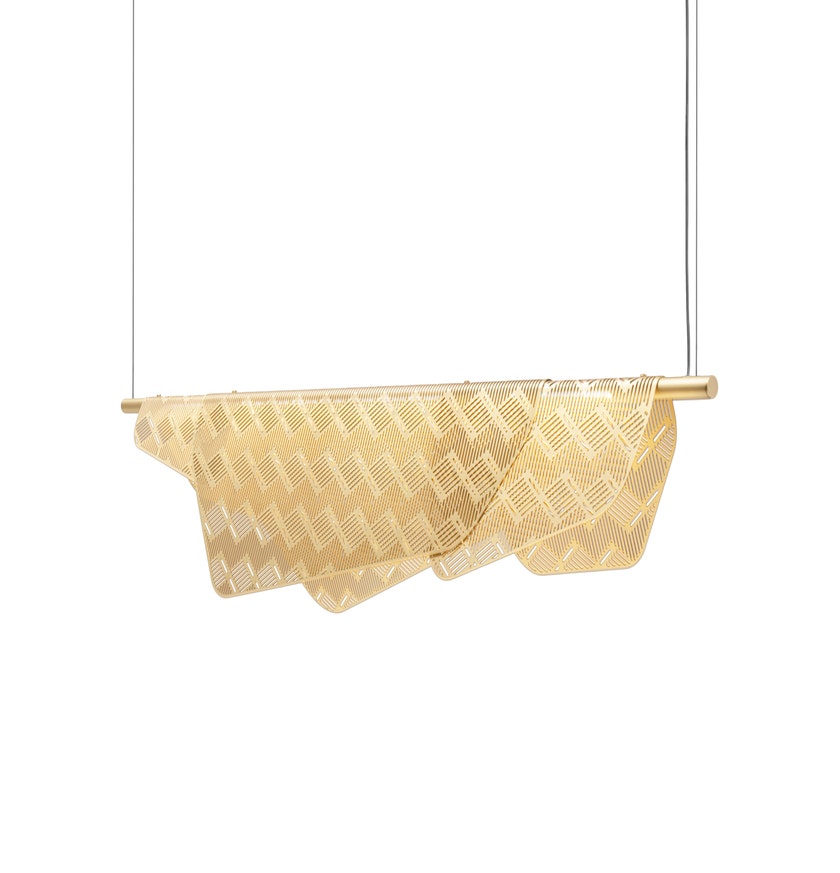 Suspension dimmable MEDITERRANEA de Petite Friture, Petit modèle, Laiton Brossé