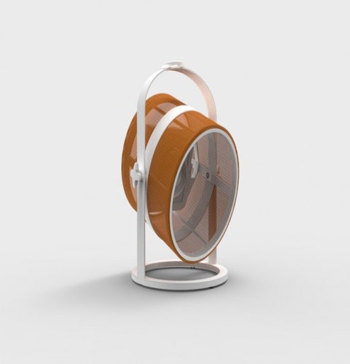 La lampe PETITE de MAIORI, Structure blanche, Orange