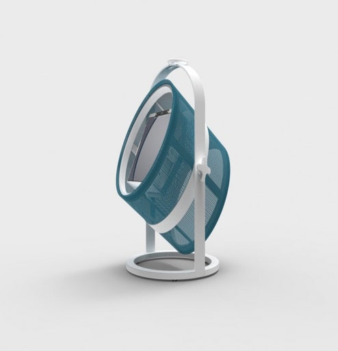 La lampe PETITE de MAIORI, Structure blanche, Turquoise