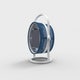 La lampe PETITE, Structure blanche, Bleu royal