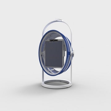 La lampe PETITE de MAIORI, Structure blanche, Bleu marine