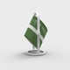 La lampe PETITE, Structure blanche, Vert prairie