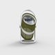 La lampe PETITE, Structure blanche, Kaki