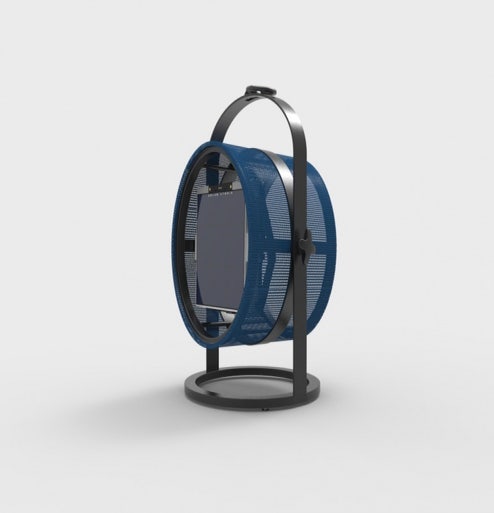 La lampe PETITE de MAIORI, Structure noire, Bleu Royal